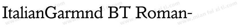 ItalianGarmnd BT Roman字体转换